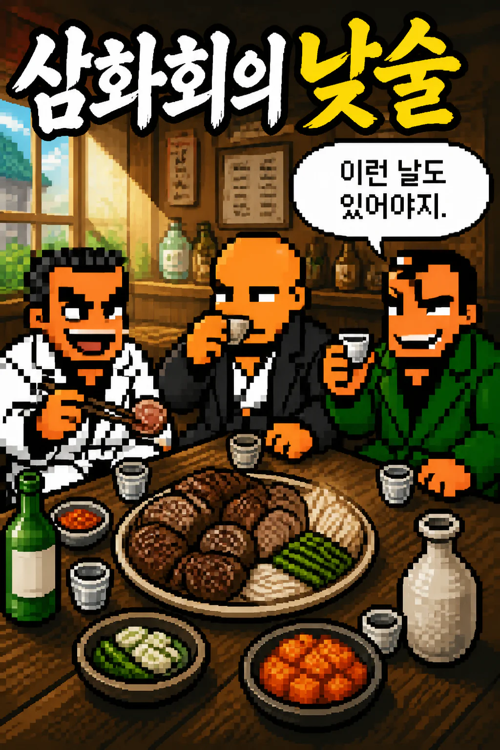 삼화회 간부들의 낮술의 여유 모듬 순대