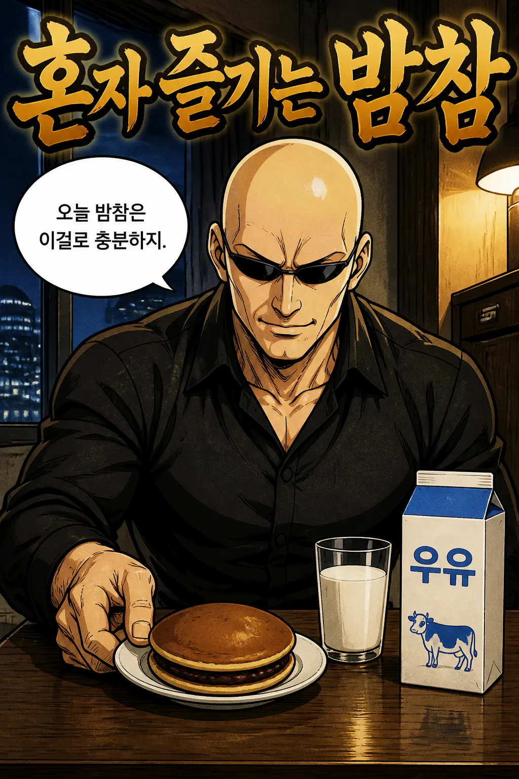 삼화회 단원의 혼자 즐기는 밤참 도랴야키와 소화가 잘 되는 우유