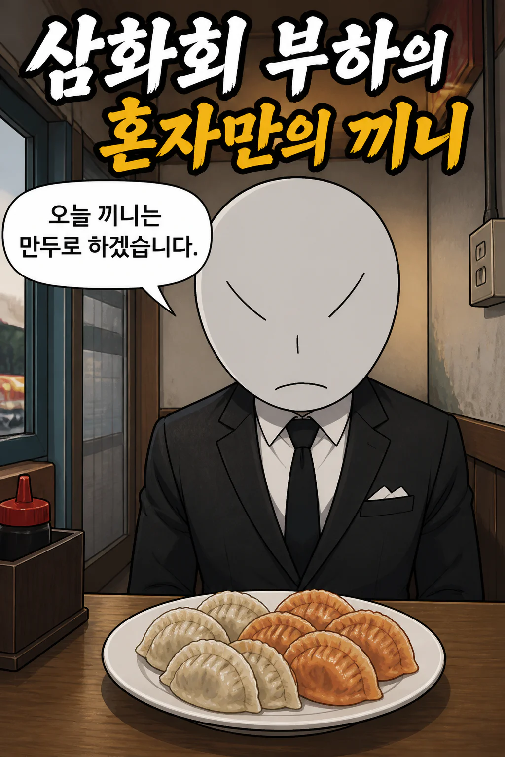 삼화회 부하의 혼자만의 끼니처리 한국식 만두