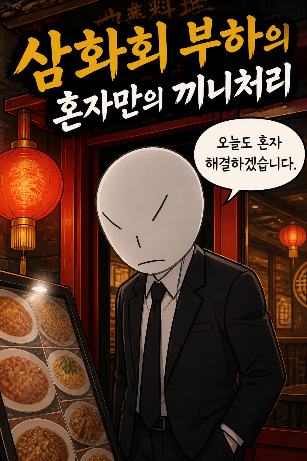 삼화회 부하의 혼자만의 끼니처리 짜장면 곱빼기와 탕수육 대자