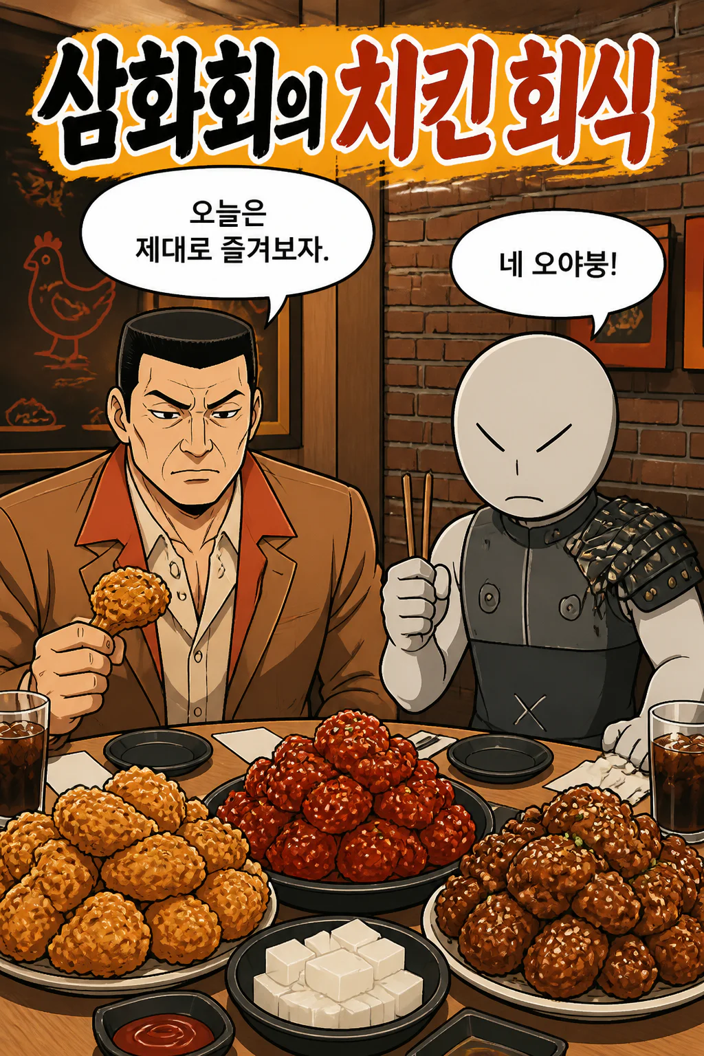 오야붕과 같이 한국식 치킨들