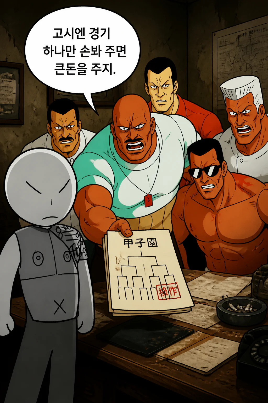 삼화회 부하 승부 조작을 제안한 극악파 조직원들을 박살내다