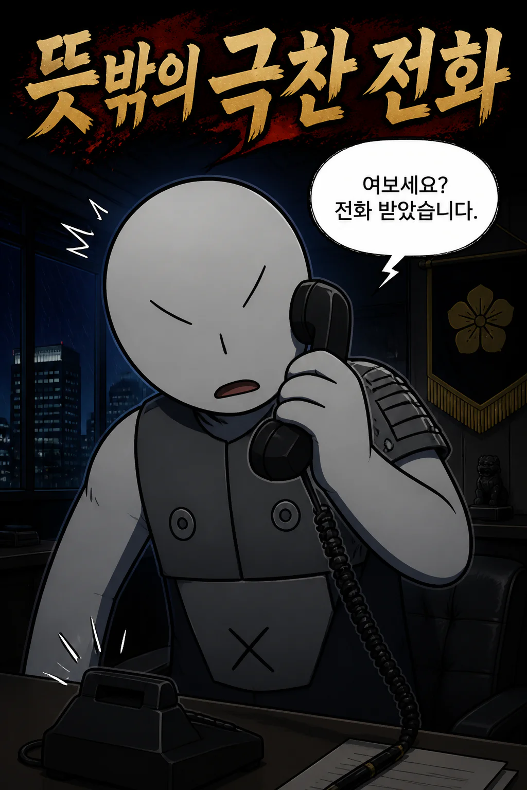 삼화회 부하,레드 스네이크의 두목 리의 전화를 받아 극찬을 듣다