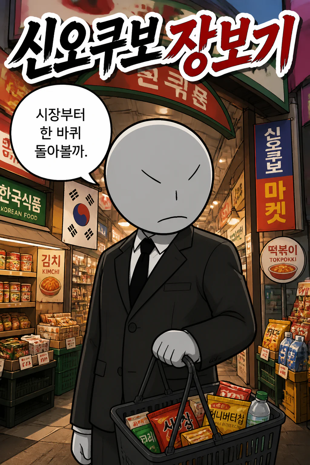 삼화회 부하 신오쿠보의 한인 마트에서 먹을 것을 사다