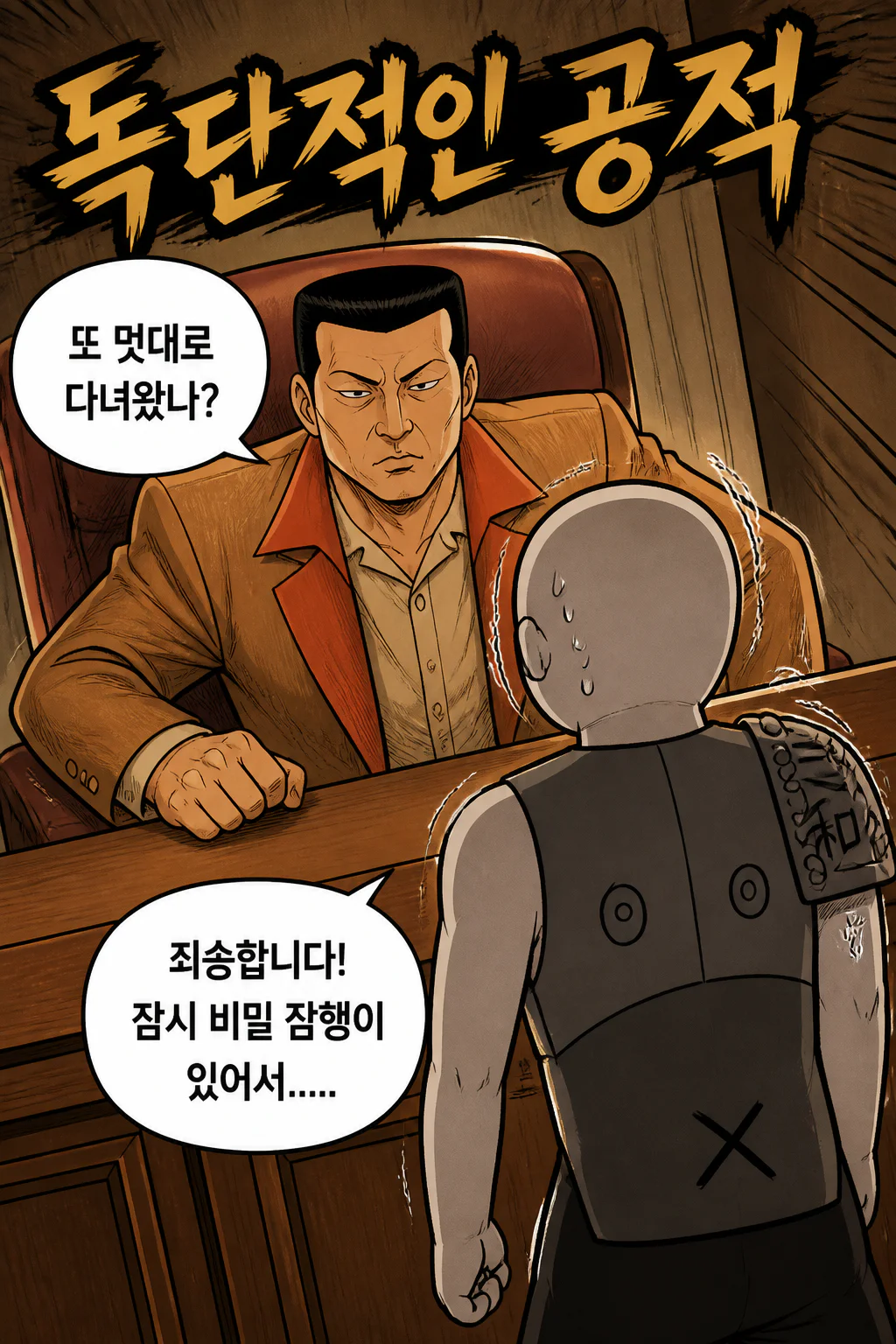 오야붕의 명령없이 움직인 것에 대해 경고를 받다