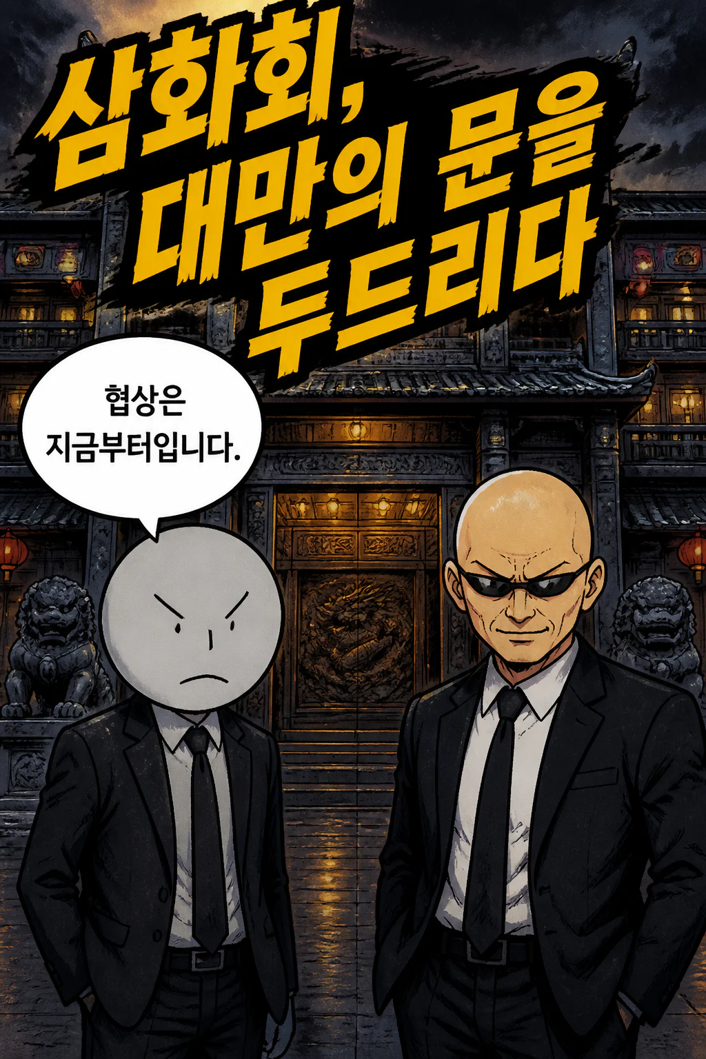 삼화회 부하와 삼화회 단원,대만에 본부를 둔 흑사회 두목 부부와 협상하여 타결시키다