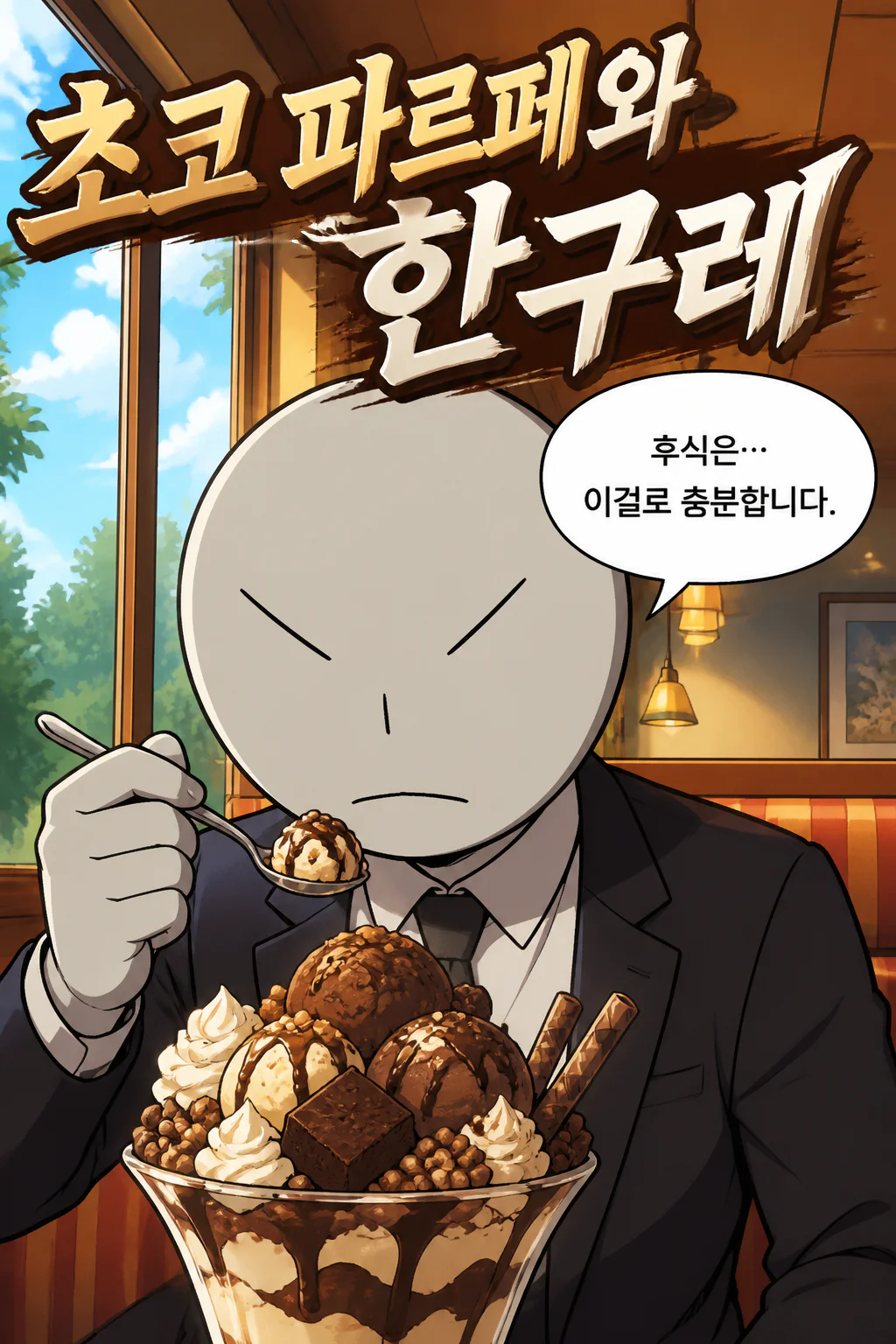패밀리 레스토랑에서 싸움이 일어날 뻔하다.