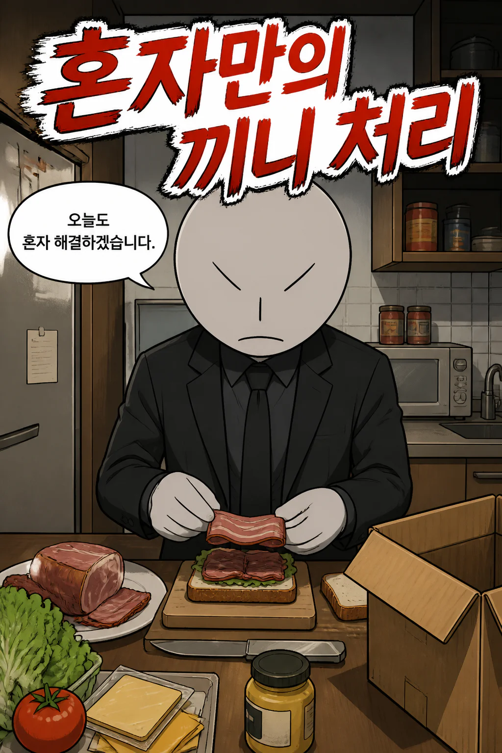 삼화회 부하의 혼자만의 끼니처리 고기위주의 샌드위치들과 갱 오브 올림포스의 두목인 제우스가 택배로 보낸 진짜 그릭 요구르트
