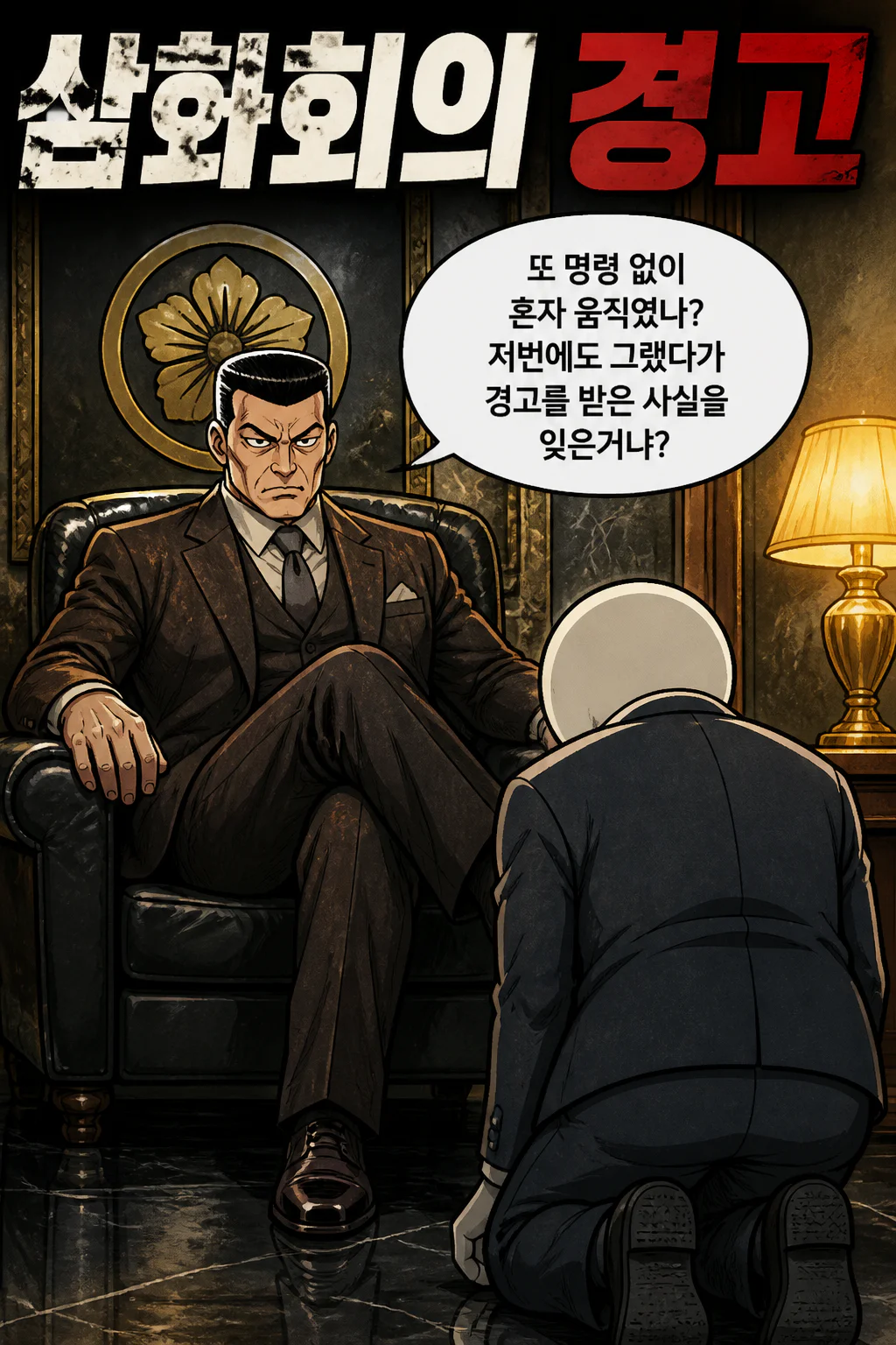 삼화회 부하 또 혼자 움직인 일로 인해 오야붕의 징계를 받을 뻔하다가 모면하다