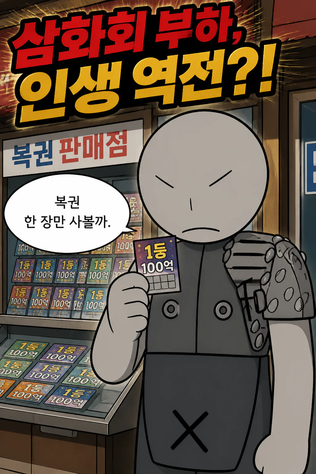 삼화회 부하 우연히 구입한 복권에서 당첨금이 천문학적으로 밀린 복권에서 1등으로 당첨되다
