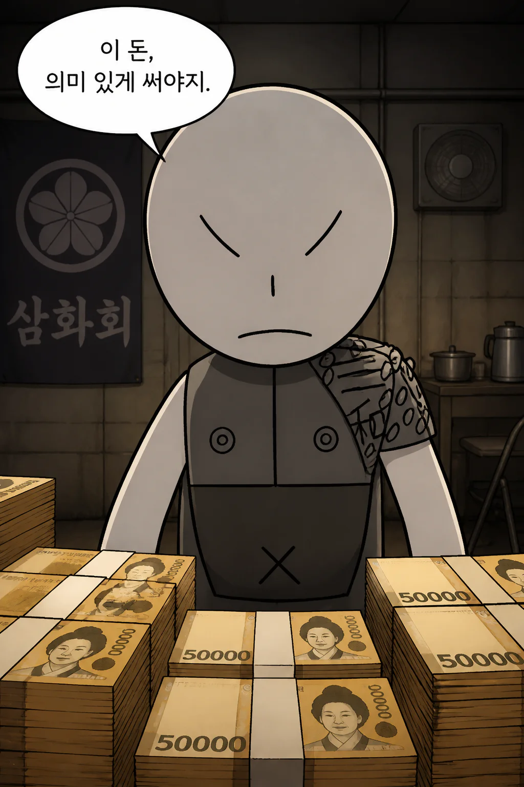 삼화회 부하 삼화회 식구들에게 용돈으로 주고 남은 당첨금의 일부를 삼화회 부하의 가족들의 계좌로 보내다