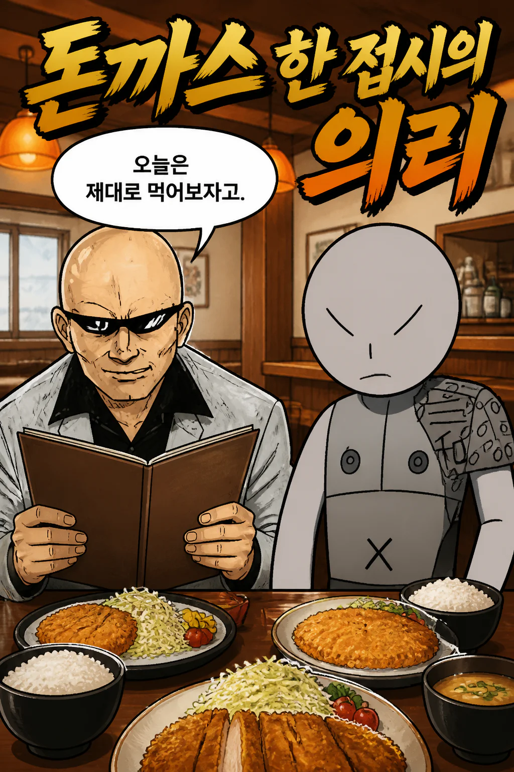 삼화회 단원과 함께 돈까스 전문점에서 식사