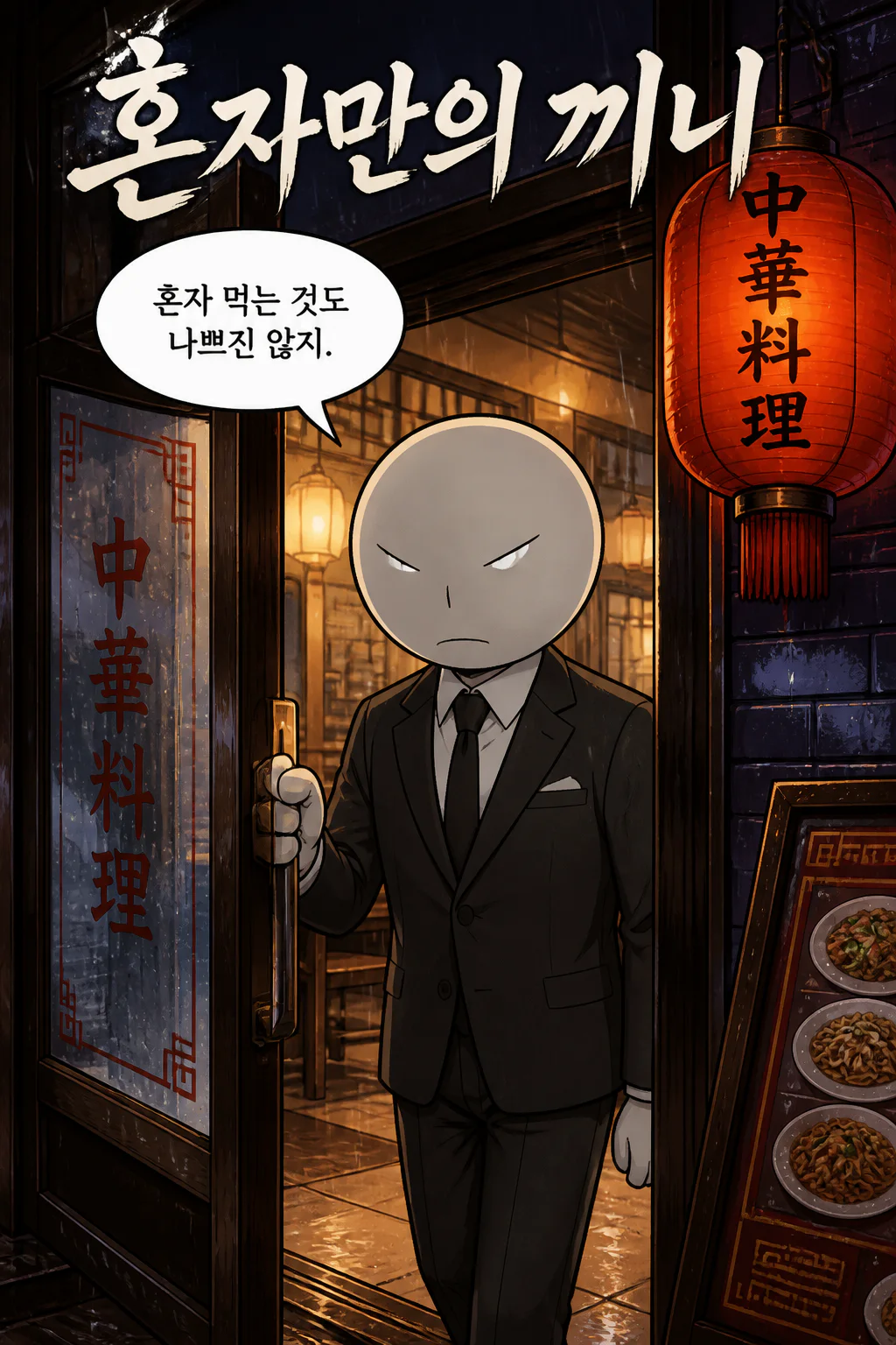 삼화회 부하의 혼자만의 끼니처리 일본식 중화요리점에서의 교자만두와 마파두부 그리고 음료수
