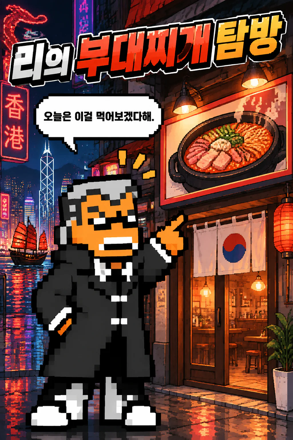 리의 혼자만의 식사 홍콩 현지 한식당에서의 부대찌개