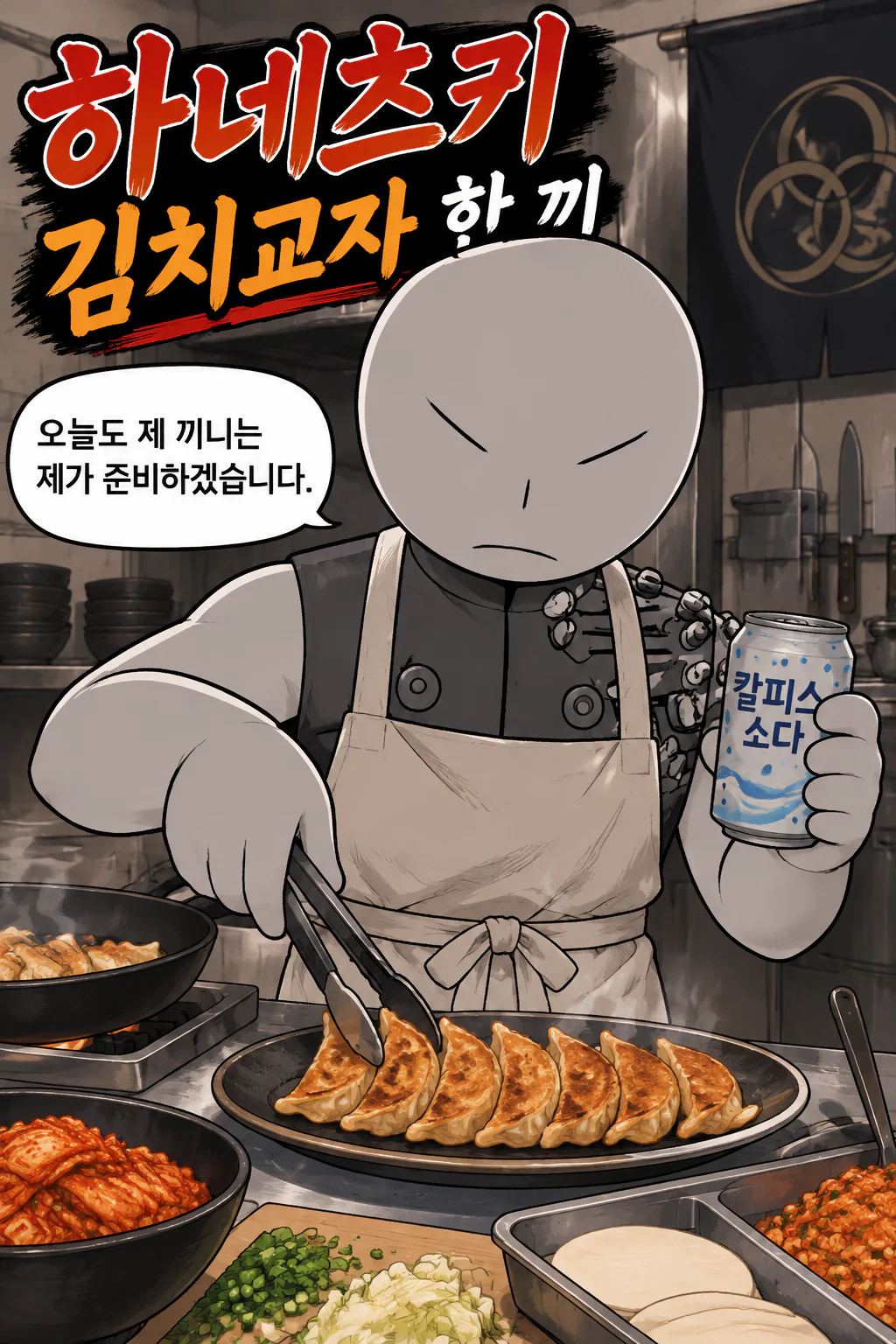 삼화회 부하의 혼자만의 끼니 처리 하네츠키 김치교자와 칼피스 소다