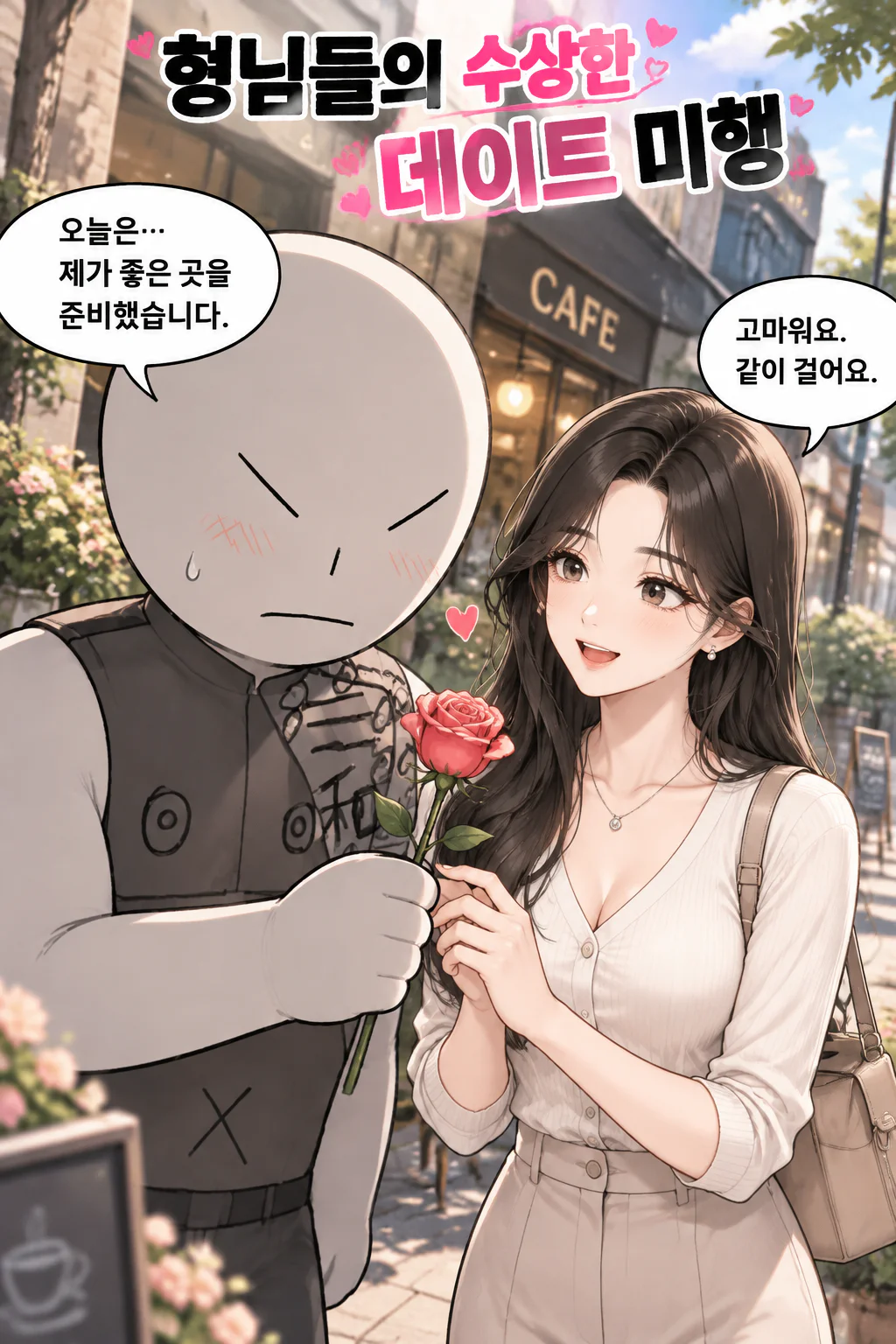 형님들 부하의 데이트를 몰래 미행하다 들키다