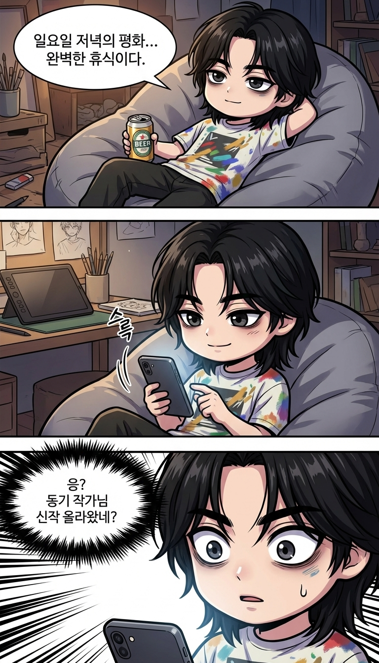 동기 작가 데뷔작 보고 조용히 타블렛 켰다