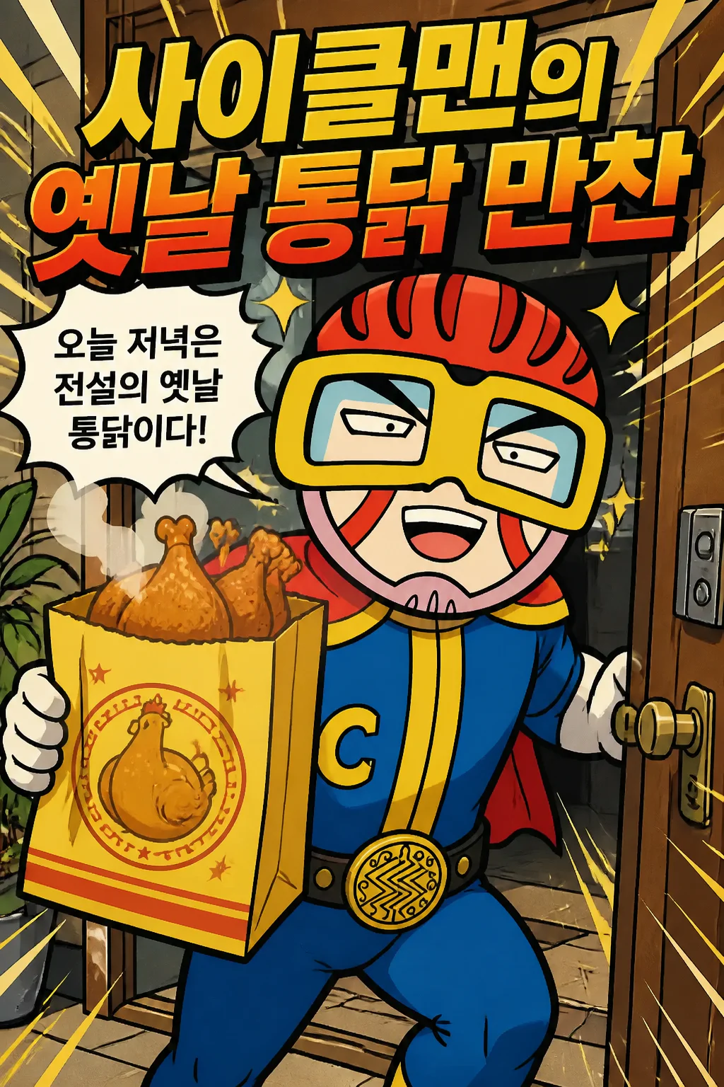 사이클맨의 옛날통닭 먹방