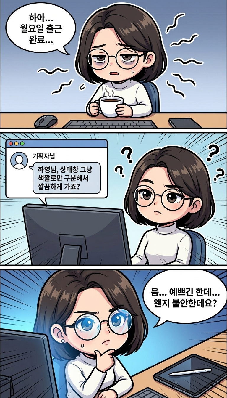 오늘 기획자님께 '색맹 모드'로 팩폭 날렸습니다