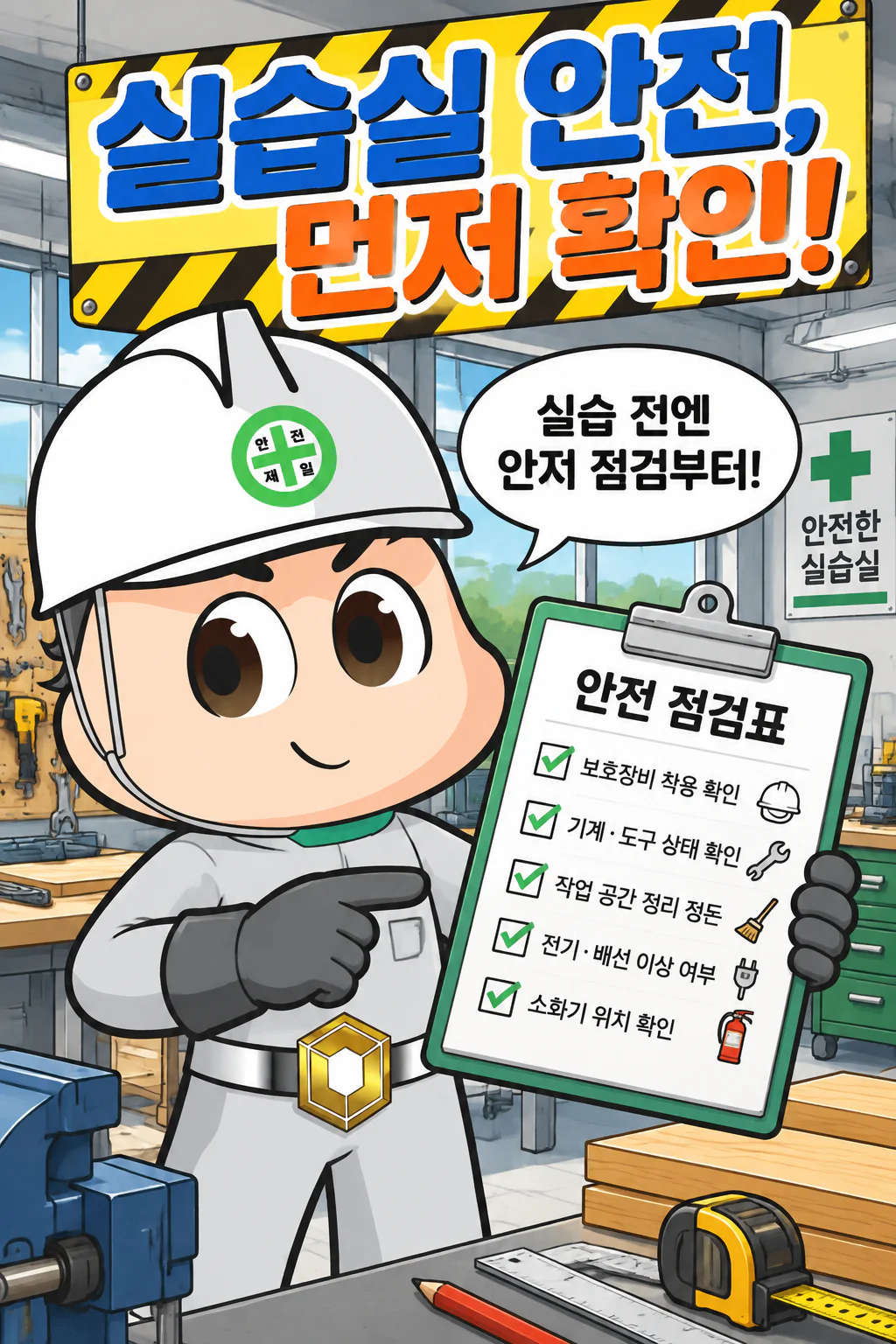 실습실에서 장애물을 미리 치워야 하는 이유