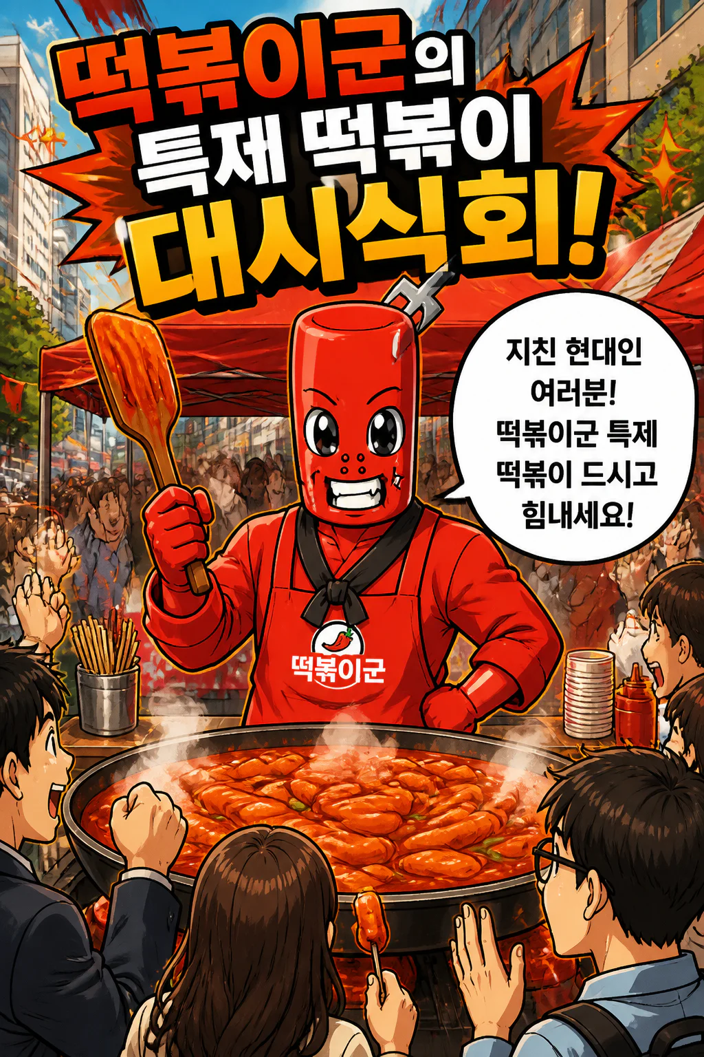 떡볶이군 현대인들에게 떡볶이를 대접하다