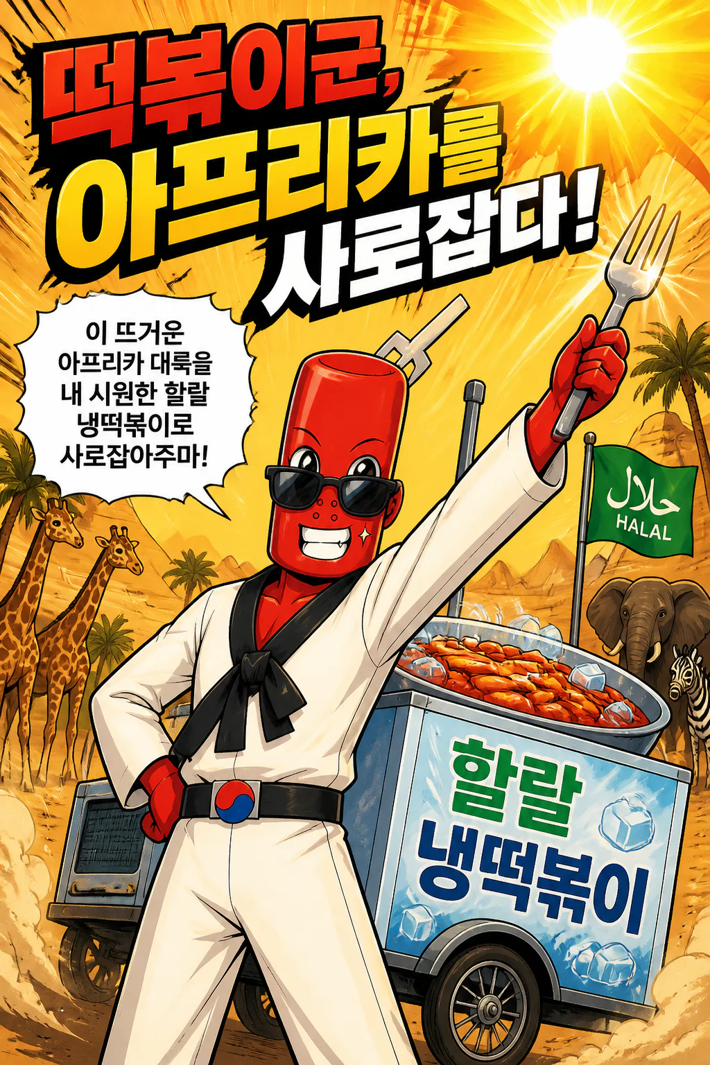 떡볶이군 냉떡볶이로 아프리카 대륙을 사로 잡다