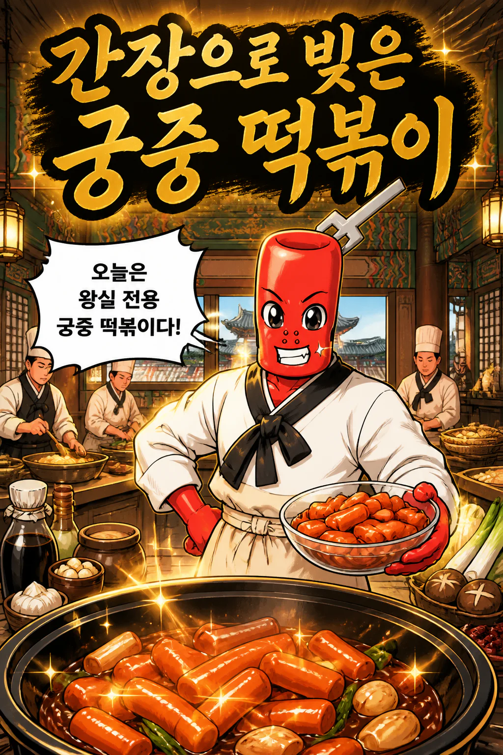 떡볶이군 왕실 전용 궁중 떡볶이를 만들다