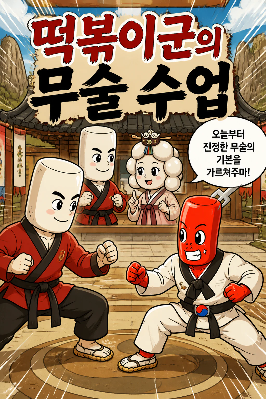 떡볶이군 아버지로부터 무술을 전수받다
