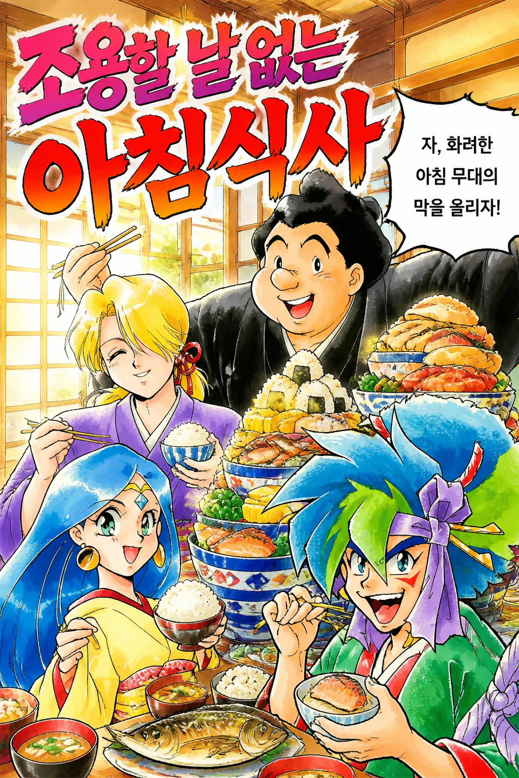 카부키 단주로 일핼 소란스러운 아침식사