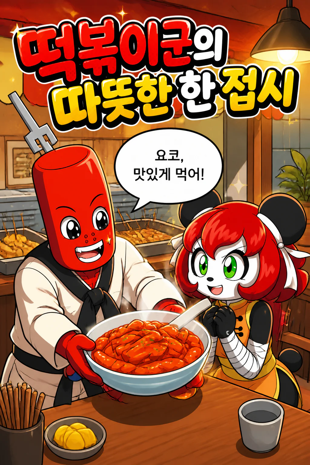 떡볶이군 요코에게 떡볶이를 대접하다
