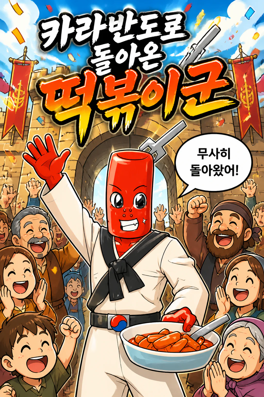 떡볶이군,블랙 떡볶이군에 승리한 후 카라반도에 돌아와 약과씨와 시간을 보내다