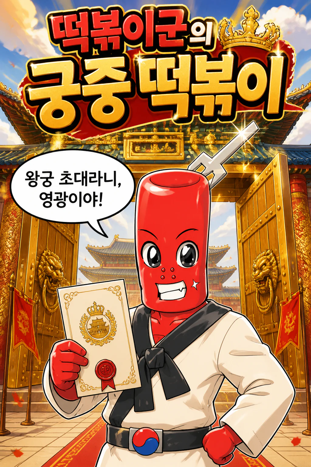 떡볶이군 카라반도 왕궁의 초청을 받다