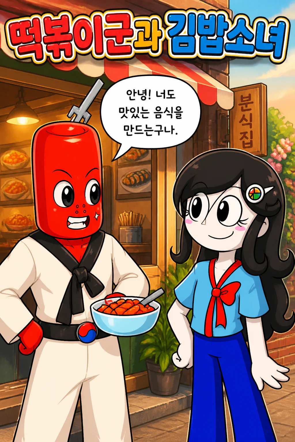 떡볶이군과 김밥소녀 서로를 알아가다
