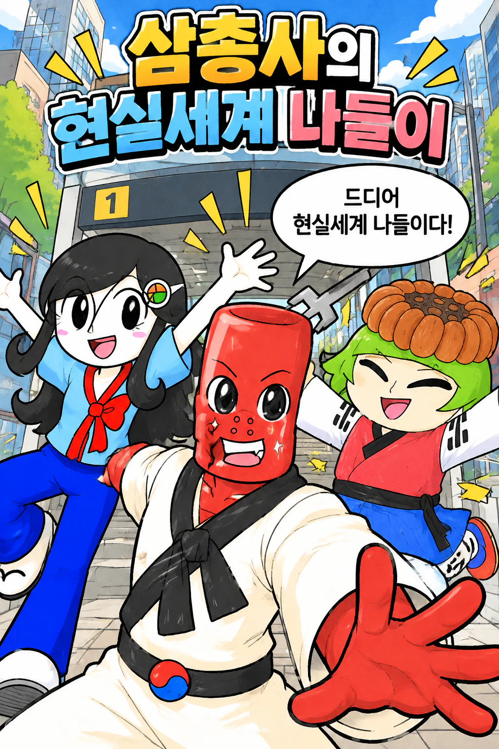 삼총사의 현실세계 나들이