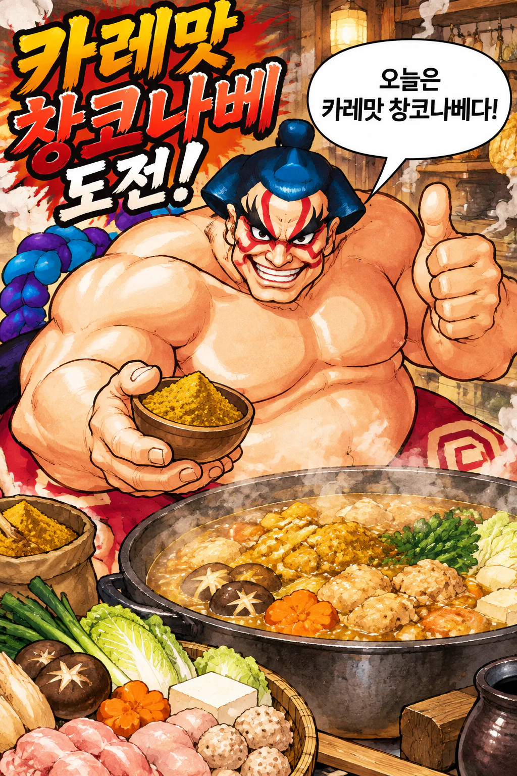 에드몬드 혼다 카레맛 창코나베를 만들다