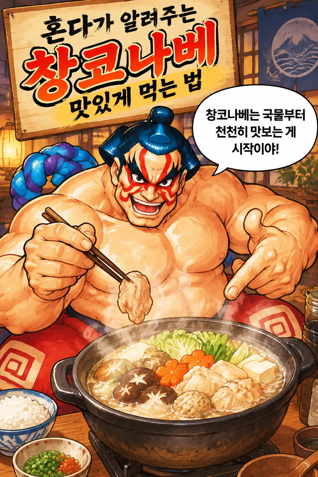 에드몬드 혼다 창코나베를 맛있게 먹는 방법을 알려주다