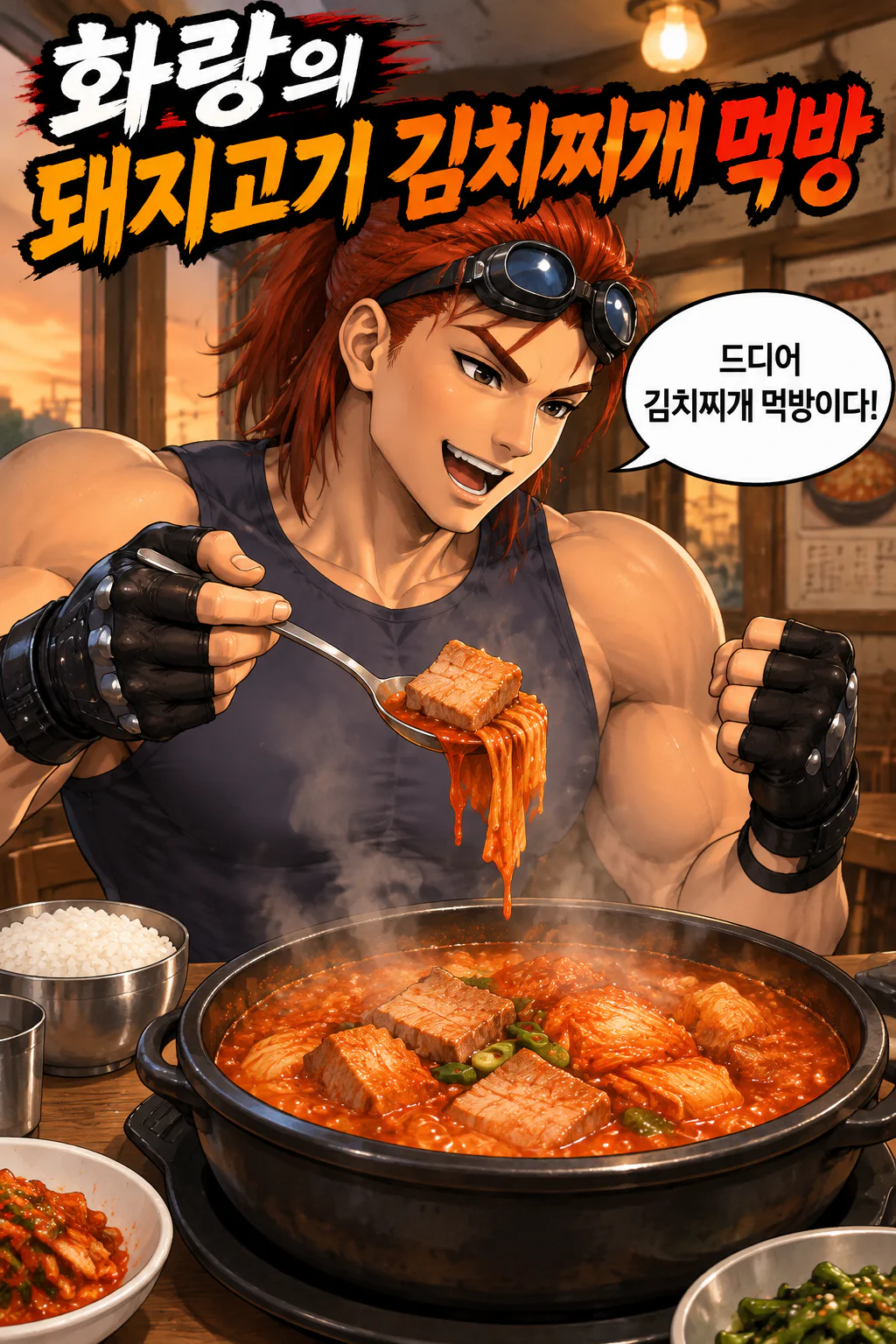 화랑의 돼지고기 김치찌개 먹방