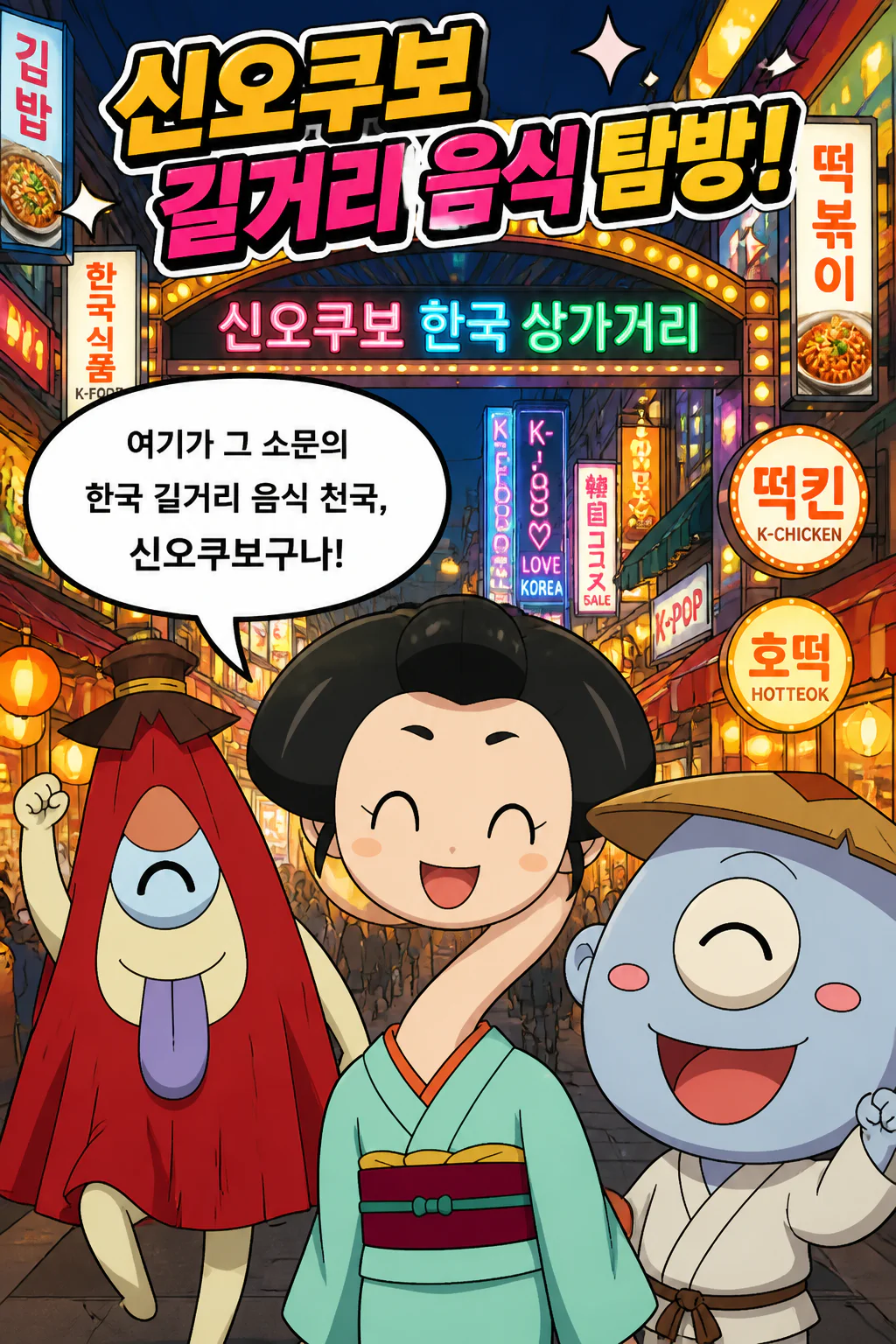 고전요괴 3인방의 신오쿠보 탐방기