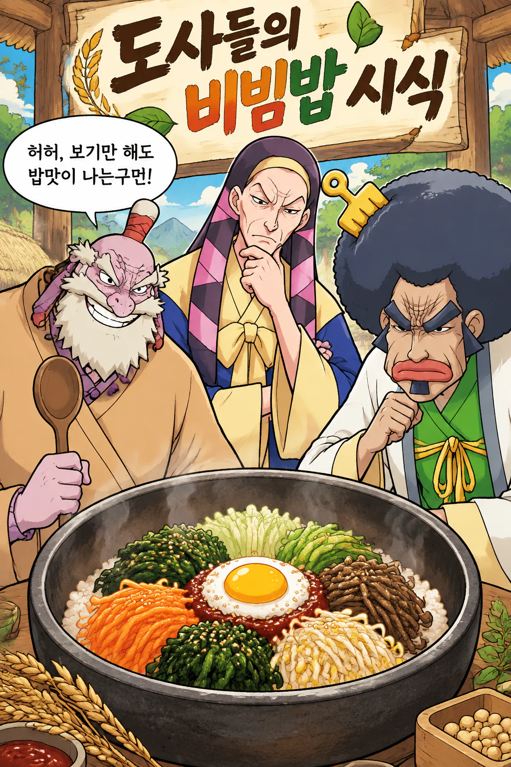 보리도사,콩도사 그리고 쌀도사 비빔밥을 맛보다