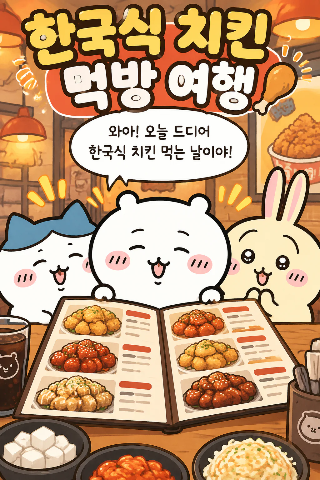한국식 치킨을 먹다