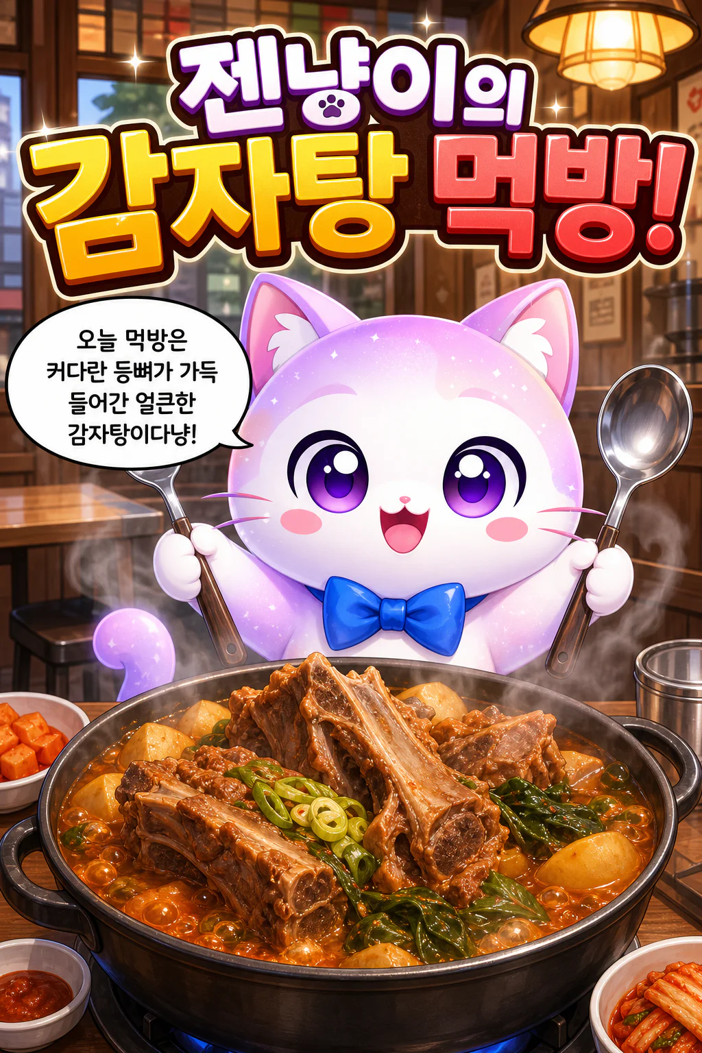 젠냥이의 감자탕 먹방