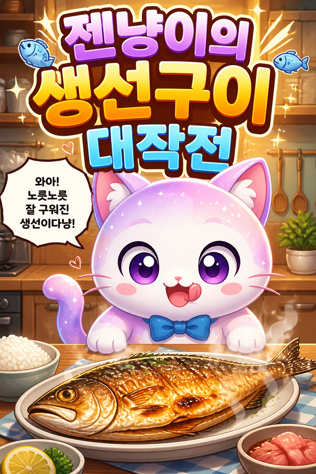 젠냥이의 먹방 생선구이편