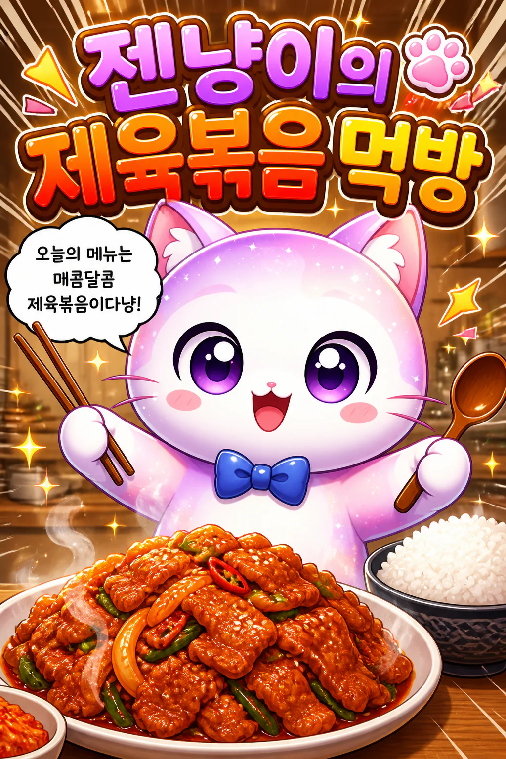 젠냥이의 먹방 제육볶음