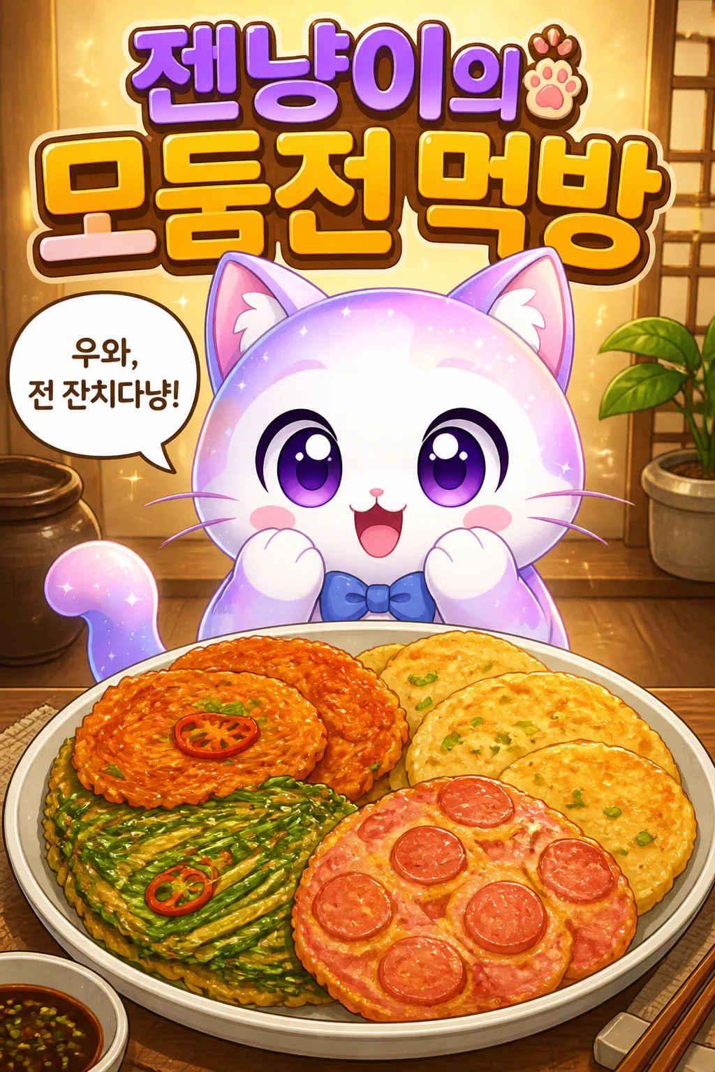 젠냥이의 모듬전 먹방