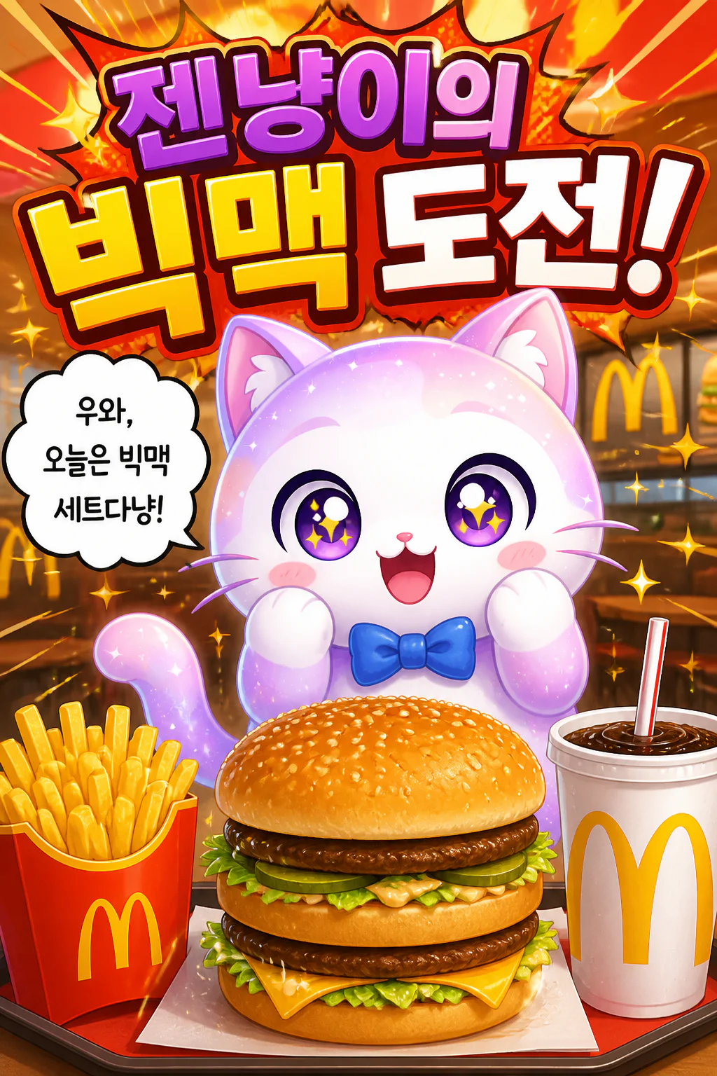 젠냥이의 빅맥 먹방