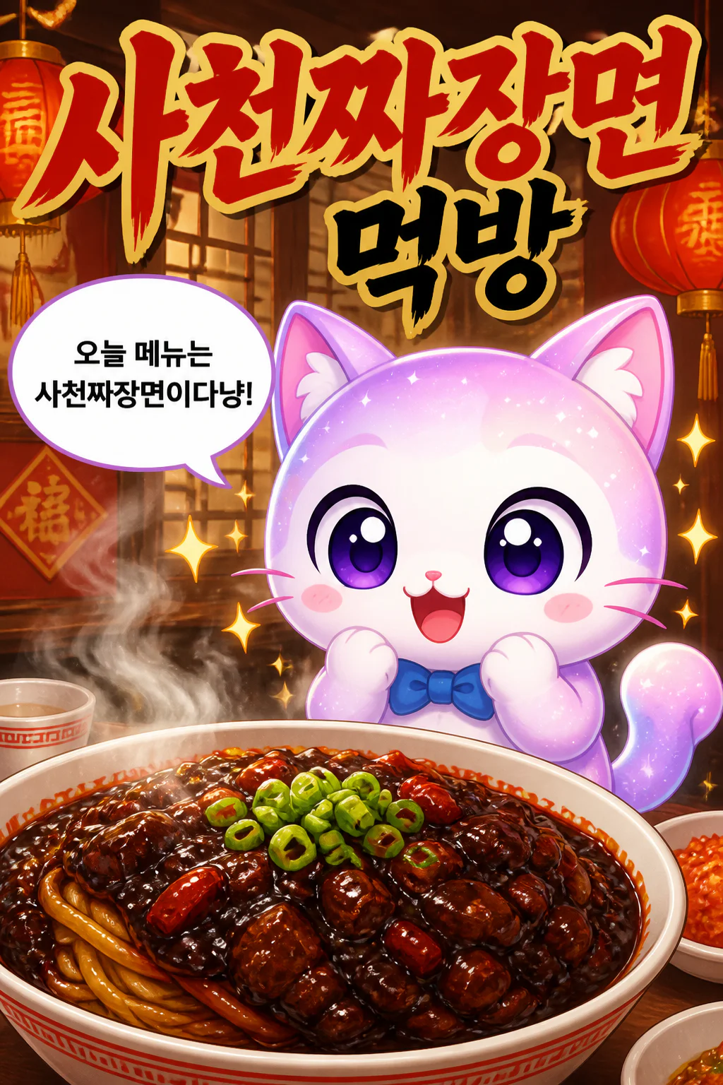 젠냥이의 먹방 사천짜장