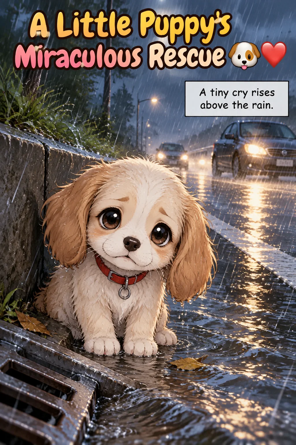 Create a high-quality, emotional, cinematic 3D animated animal rescue video of approximately 2 minut