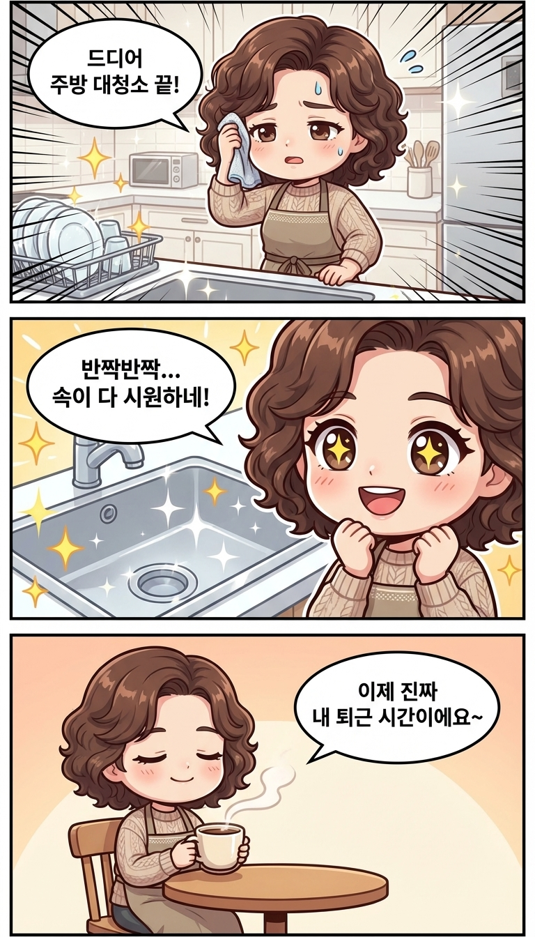 주방 퇴근 10분 만에 다시 재입사했어요
