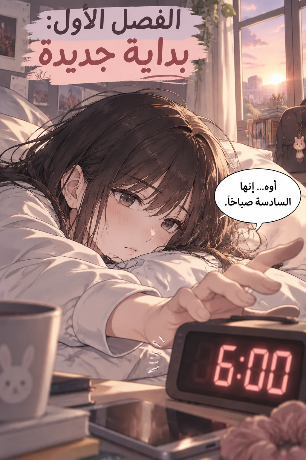 الفصل الأول: بداية جديدة رنَّ المنبّه.