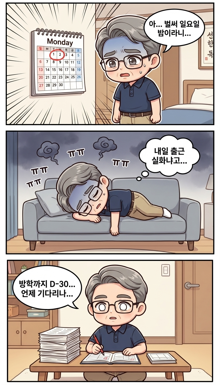 월요병 치료제를 학생에게 받았네